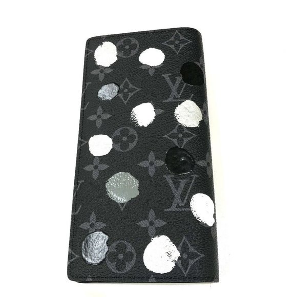 Louis Vuitton x Yayoi Kusama Coin Card Holder Monogram Eclipse Black/Silver